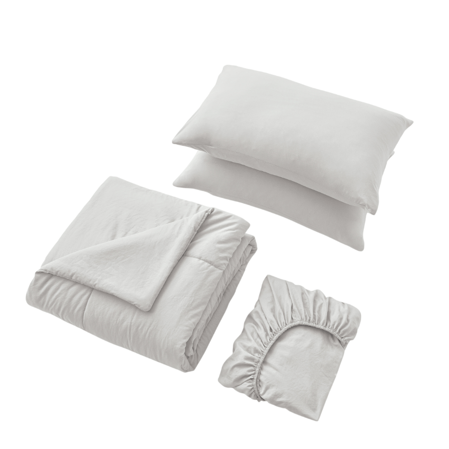 Super Soft Cloud Gray Bed In A Bag