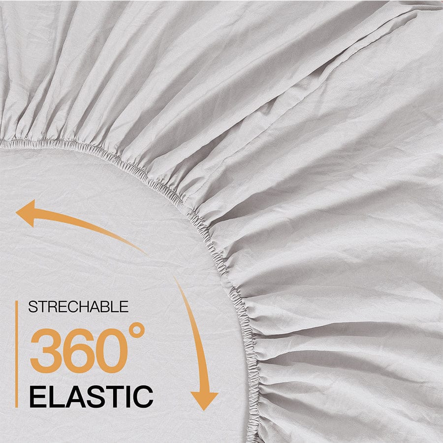 Super Soft Cloud Gray Fitted Sheet