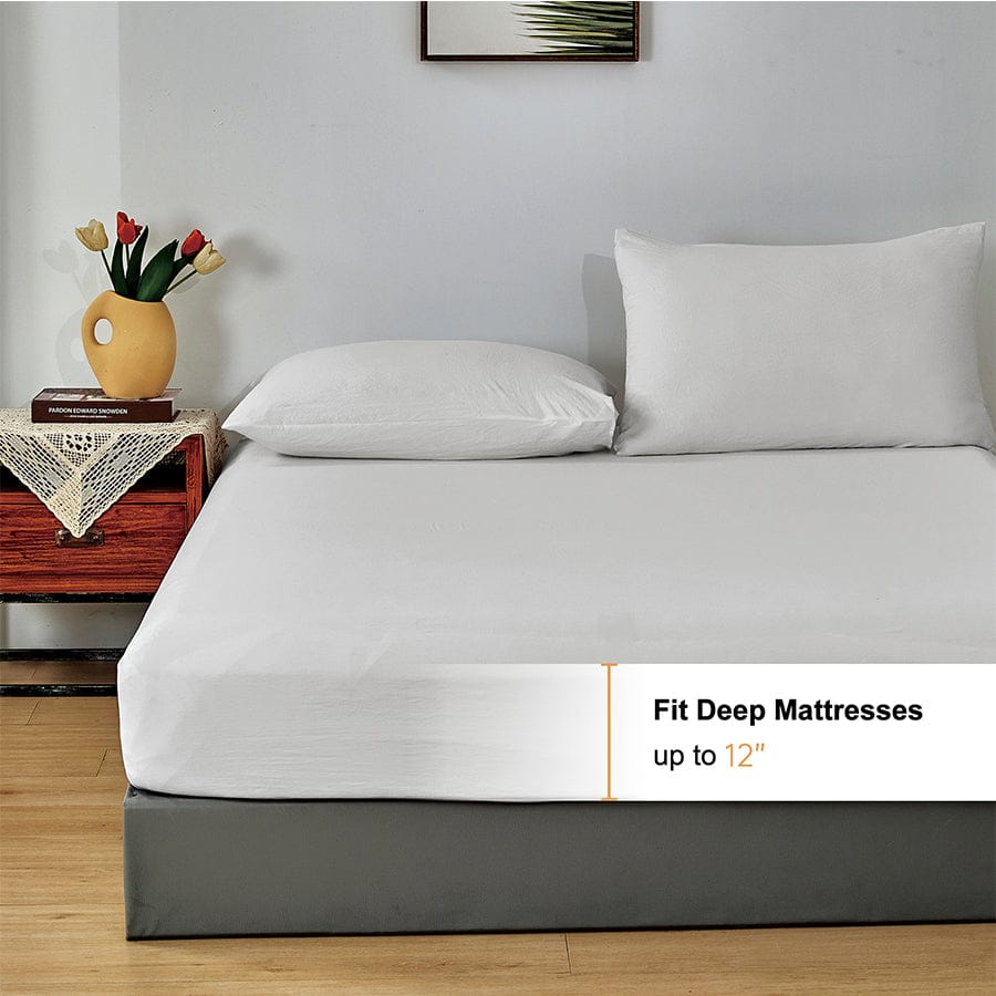 Super Soft Cloud Gray Fitted Sheet