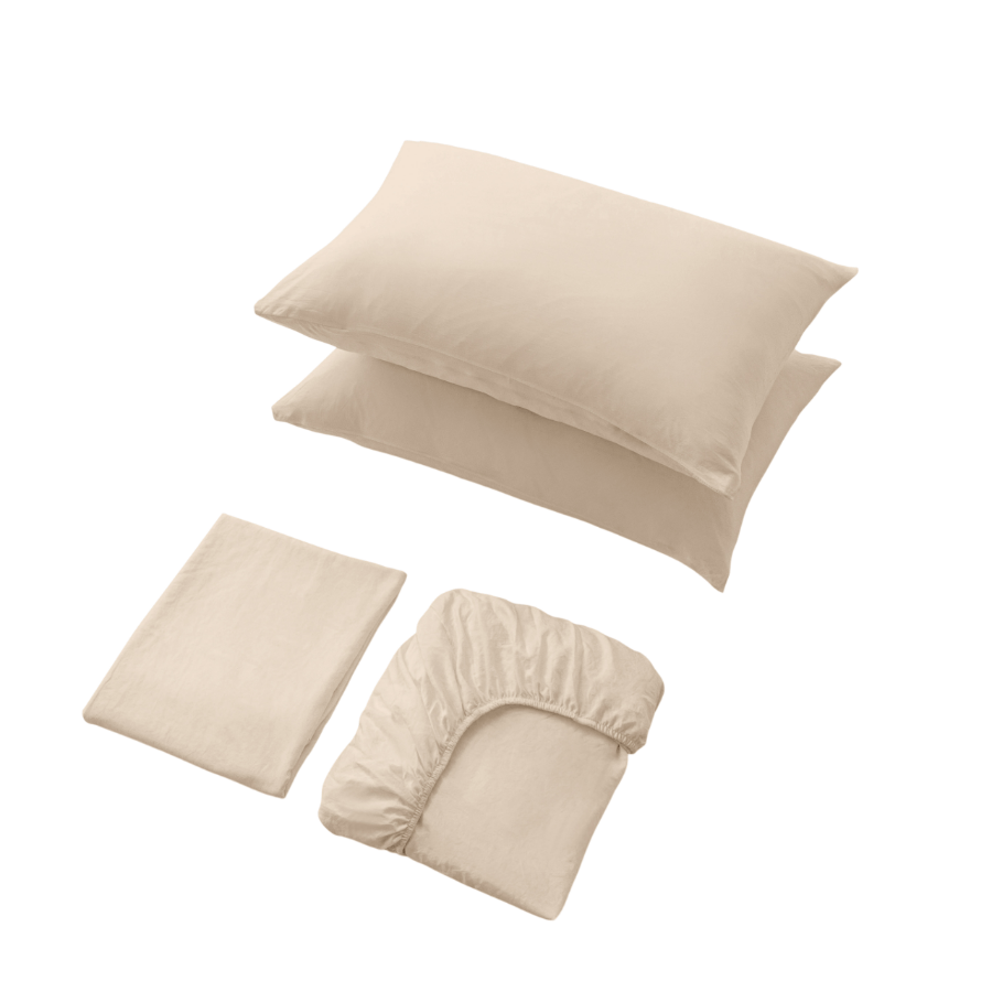 Super Soft Oat 4pc Flat Sheet Set