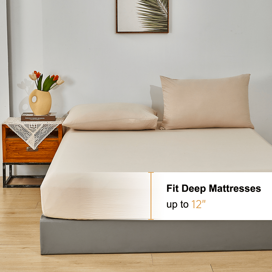 MORE SOFT OAT LINEN OPTIONS Super Soft Oat 4pc Sheet Set Super Soft Oat 4pc Sheet Set Mandaue Foam