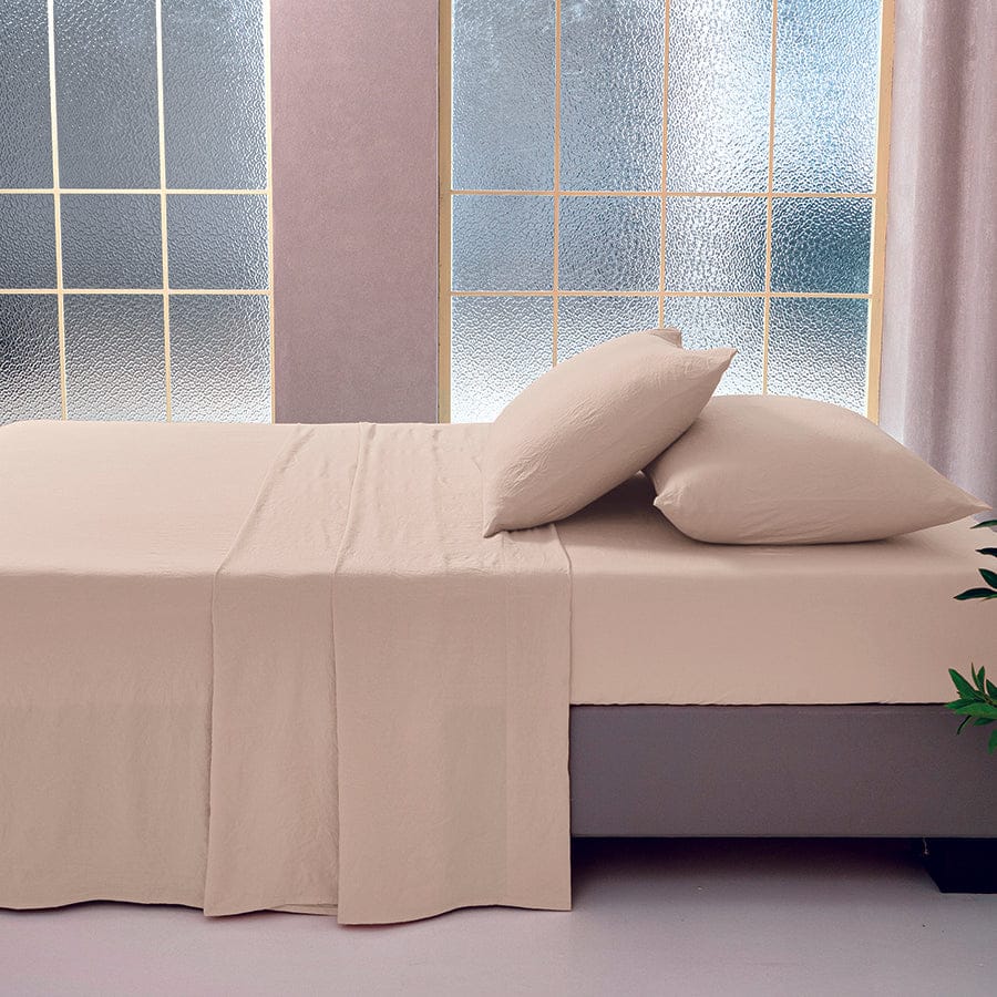 Super Soft Oat 4pc Flat Sheet Set