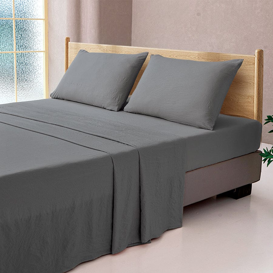 Super Soft Pewter 4pc Sheet Set