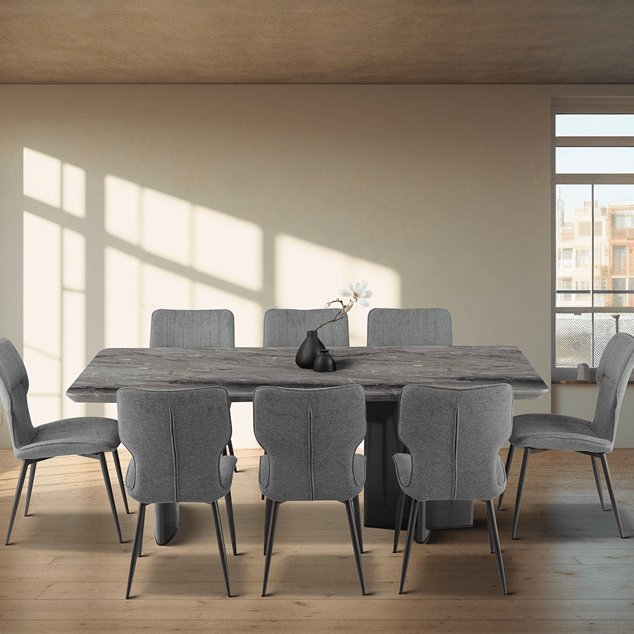 Tavis Gray 8 Seater Rectangle Dining Set Tavis Gray 8 Seater Rectangle Dining Set Mandaue Foam