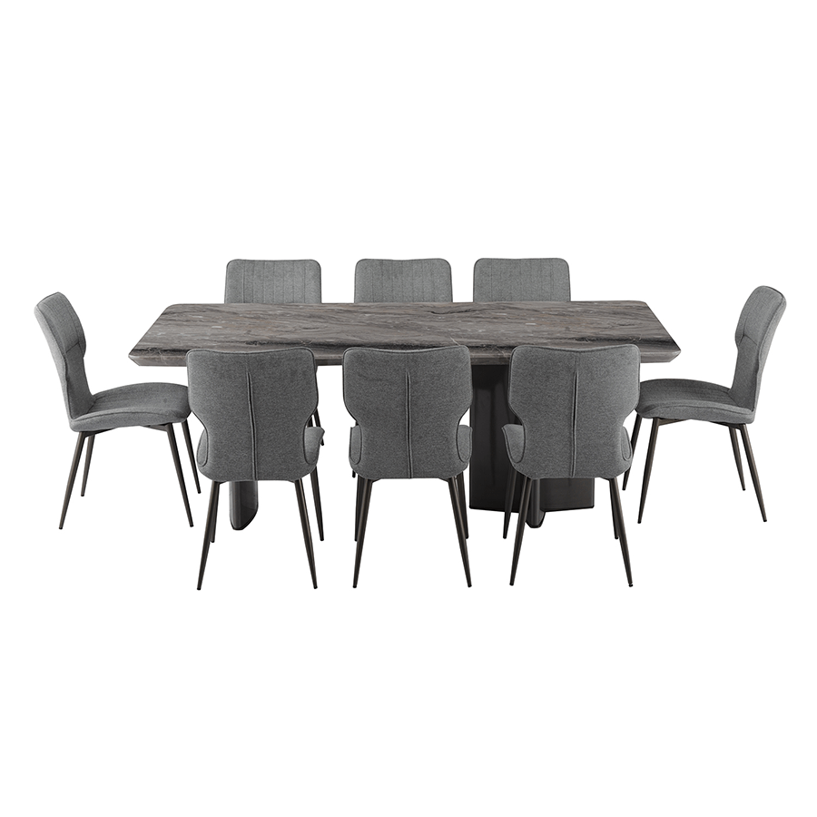 Tavis Gray 8 Seater Rectangle Dining Set Tavis Gray 8 Seater Rectangle Dining Set Mandaue Foam