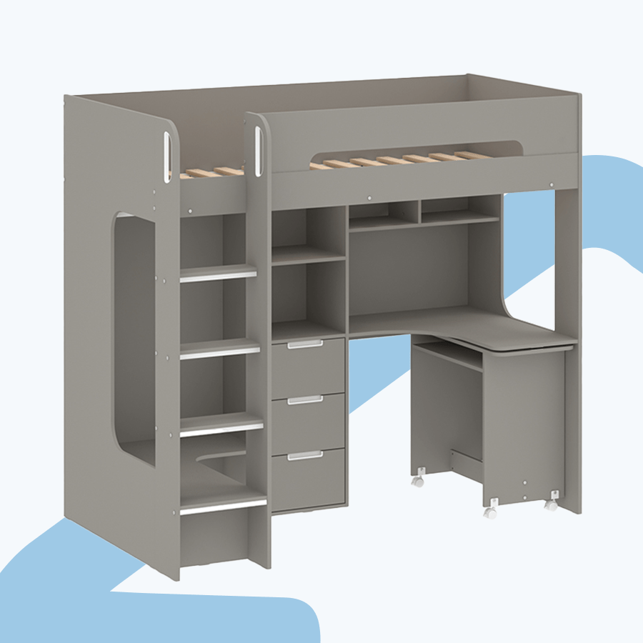 Terrie Loft Bed with Desk