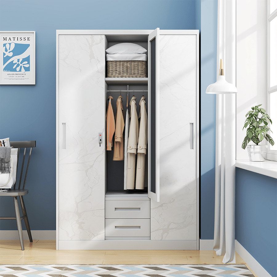 Theodore 3 Door Metal Wardrobe