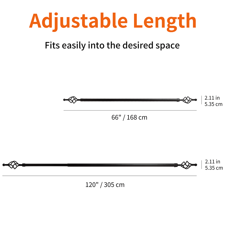 MORE THIA OPTIONS Thia Heavy-duty Black Curtain Rod Thia Heavy-duty Black Curtain Rod Mandaue Foam