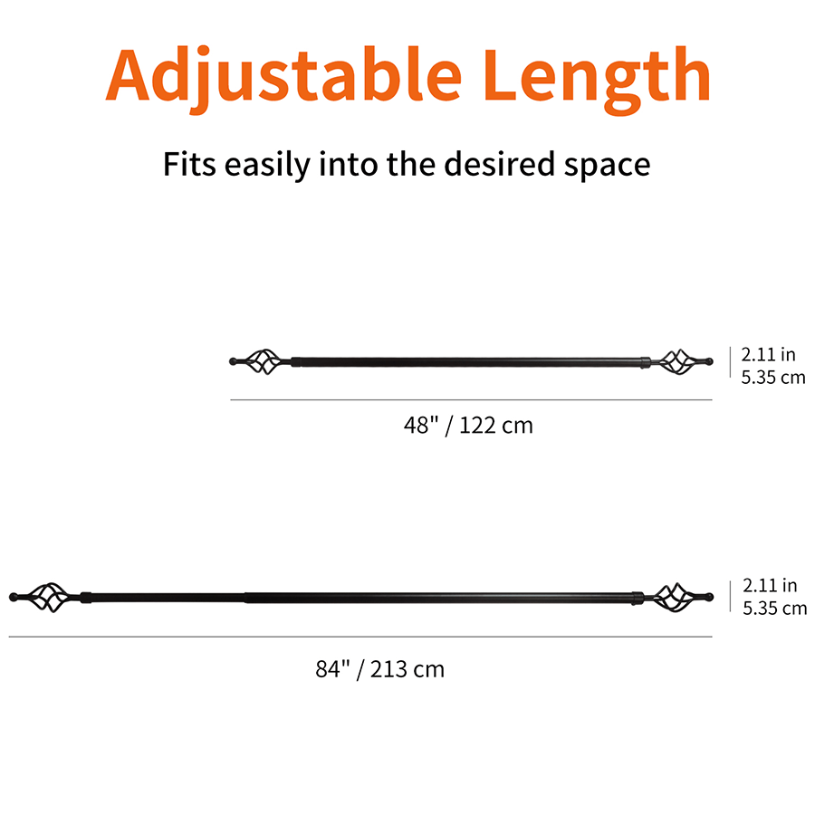 MORE THIA OPTIONS Thia Heavy-duty Black Curtain Rod Thia Heavy-duty Black Curtain Rod Mandaue Foam
#Size_48x84 Inches