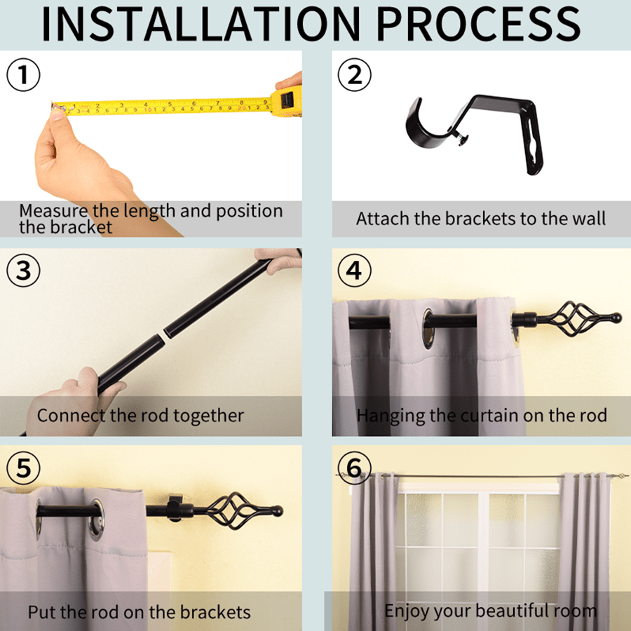 MORE THIA OPTIONS Thia Heavy-duty Black Curtain Rod Thia Heavy-duty Black Curtain Rod Mandaue Foam