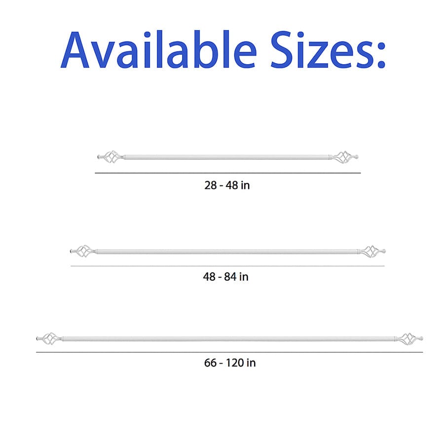 Thia Heavy-duty White Curtain Rod