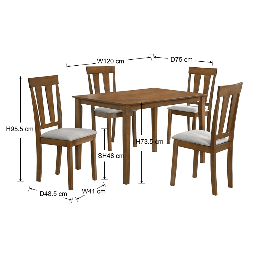 Thiago + Daphne 4 Seater Dining Set Thiago + Daphne 4 Seater Dining Set Mandaue Foam
