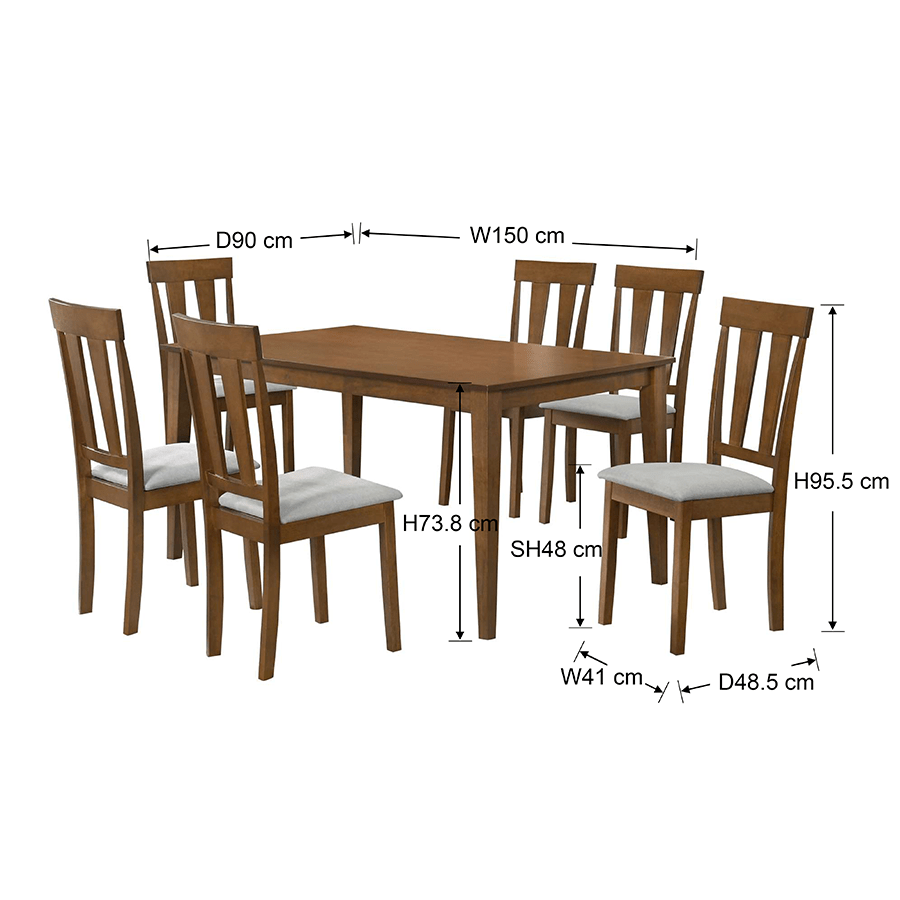 Thiago + Daphne 6 Seater Dining Set Thiago + Daphne 6 Seater Dining Set Mandaue Foam