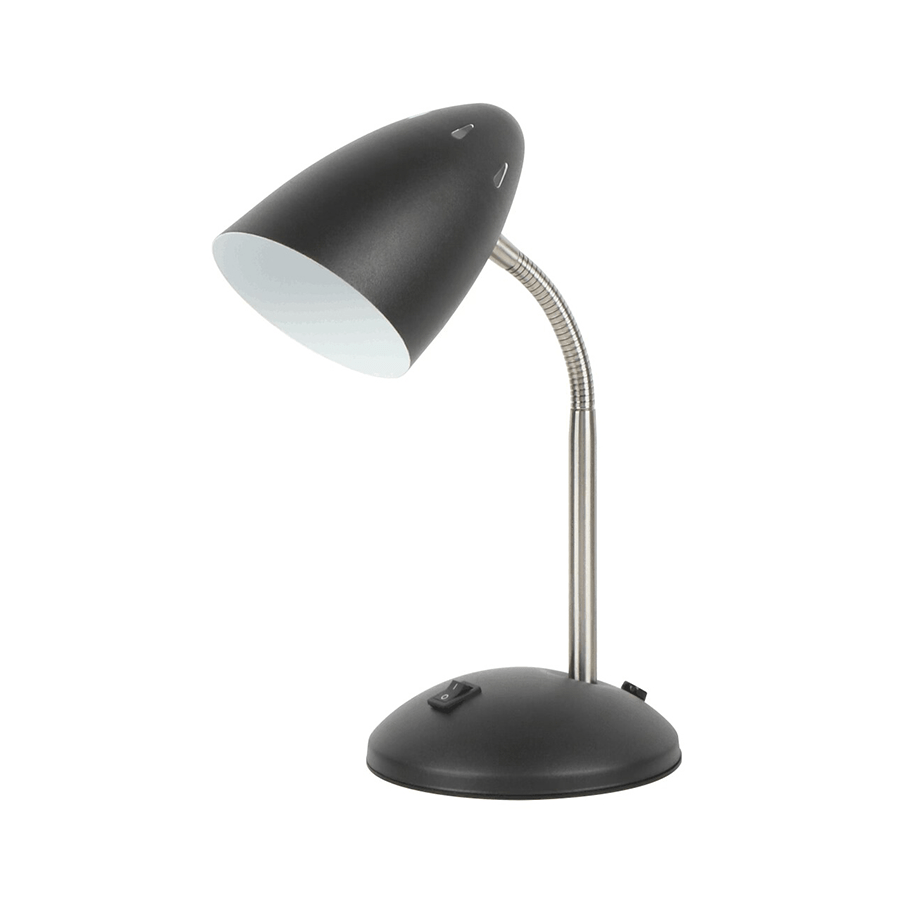 Toma with Goose Neck Desk Lamp Toma with Goose Neck Desk Lamp Sand Black + Satin Nickel Mandaue Foam