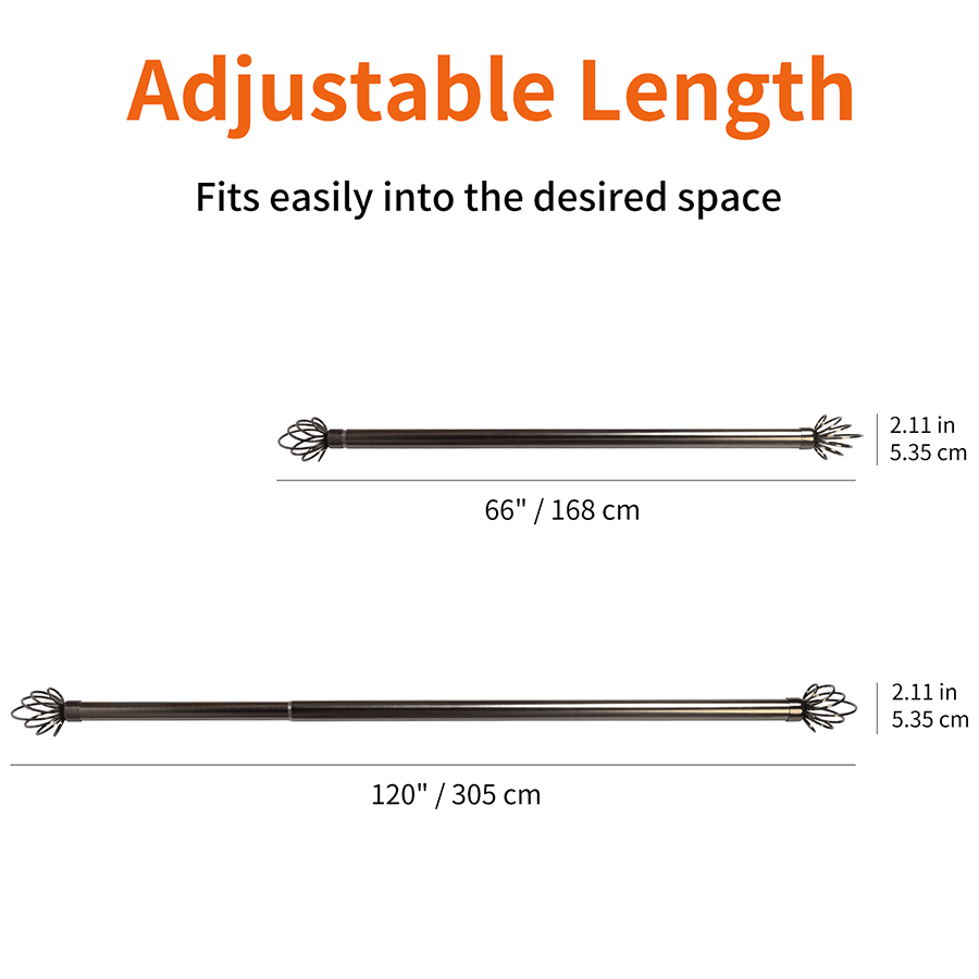 Tove Heavy-Duty Curtain Rod Tove Heavy-Duty Curtain Rod Mandaue Foam
#Size_66-120 Inches