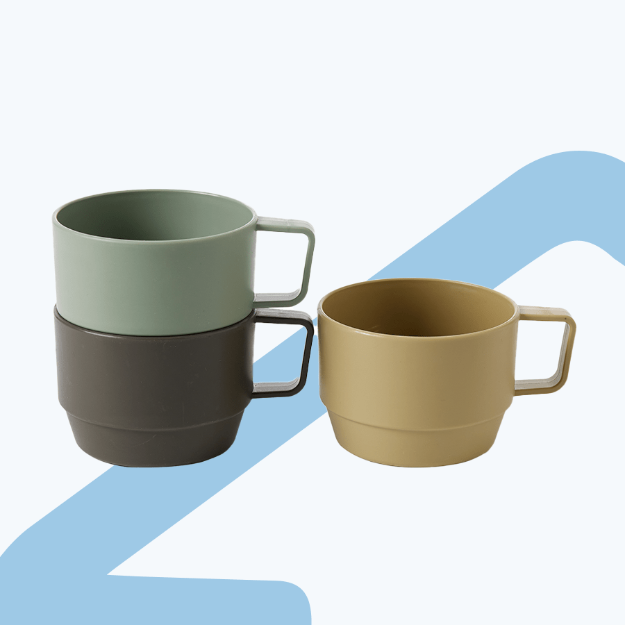 Trev Plastic Mug 3pc Set