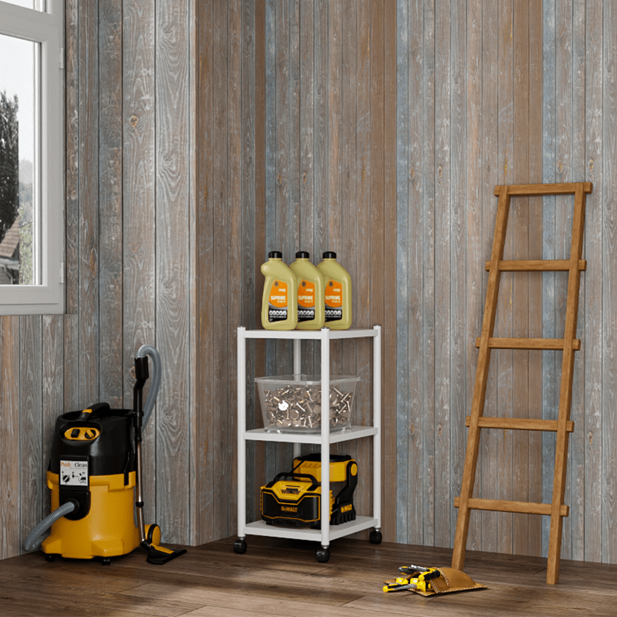 MORE TRION OPTIONS Trion 3 Tier Shelving Rack with Wheels Trion 3 Tier Shelving Rack with Wheels Mandaue Foam
