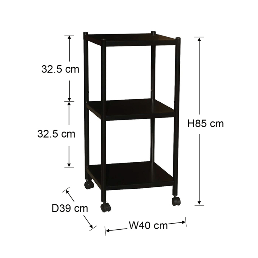 MORE TRION OPTIONS Trion 3 Tier Shelving Rack with Wheels Trion 3 Tier Shelving Rack with Wheels Mandaue Foam