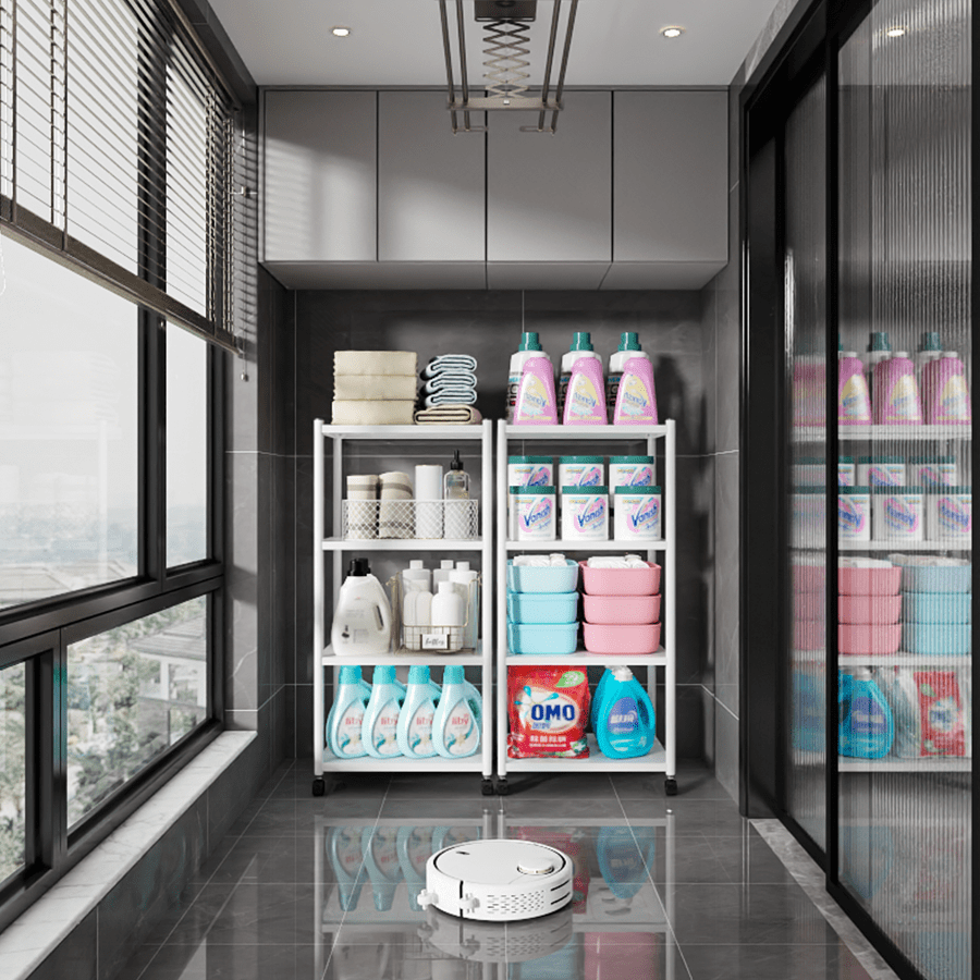 MORE TRION OPTIONS Trion 4 Tier Shelving Rack with Wheels Trion 4 Tier Shelving Rack with Wheels Mandaue Foam