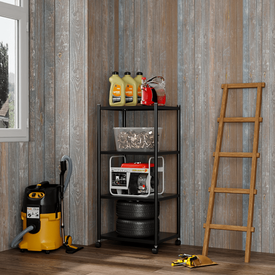 MORE TRION OPTIONS Trion 4 Tier Shelving Rack with Wheels Trion 4 Tier Shelving Rack with Wheels Mandaue Foam