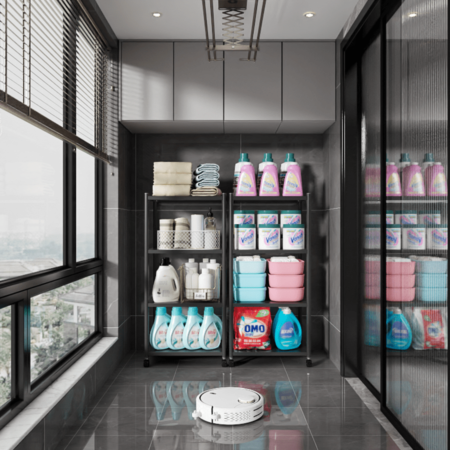 MORE TRION OPTIONS Trion 4 Tier Shelving Rack with Wheels Trion 4 Tier Shelving Rack with Wheels Mandaue Foam