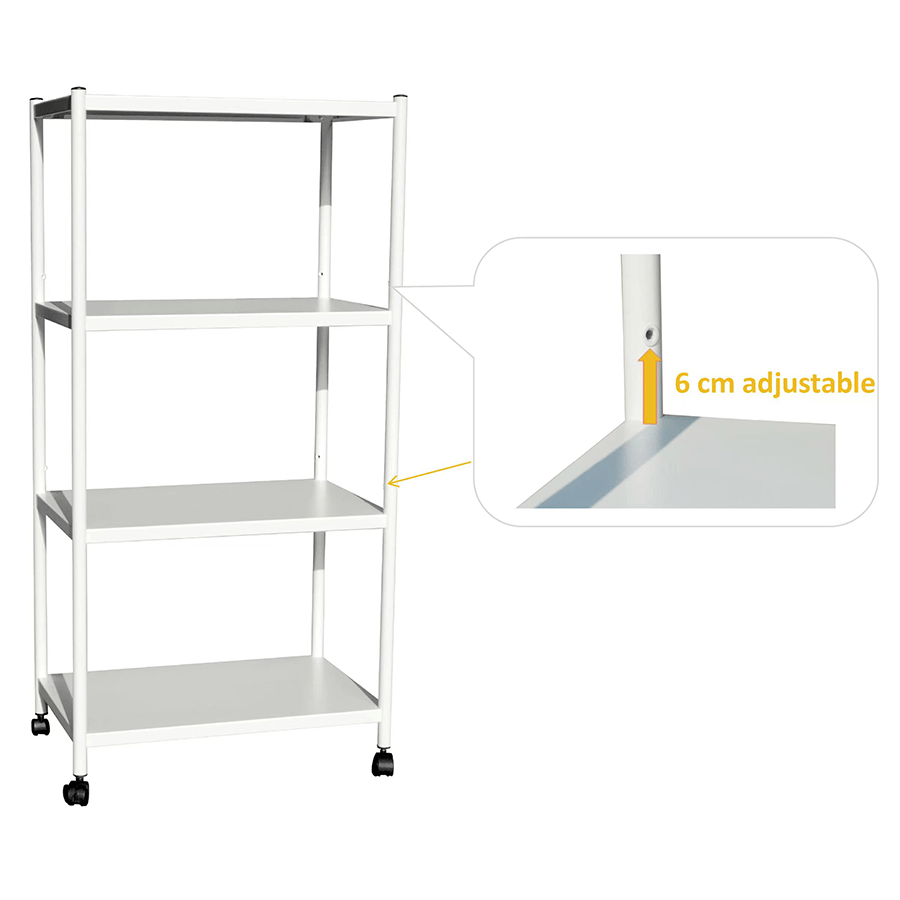 MORE TRION OPTIONS Trion 4 Tier Shelving Rack with Wheels Trion 4 Tier Shelving Rack with Wheels Mandaue Foam