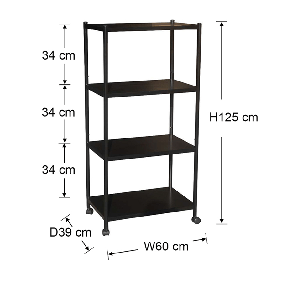 MORE TRION OPTIONS Trion 4 Tier Shelving Rack with Wheels Trion 4 Tier Shelving Rack with Wheels Mandaue Foam