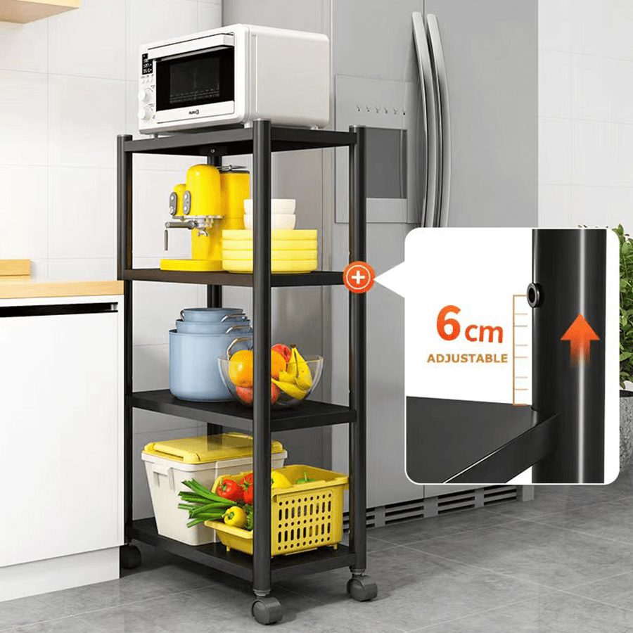 MORE TRION OPTIONS Trion 4 Tier Shelving Rack with Wheels Trion 4 Tier Shelving Rack with Wheels Mandaue Foam