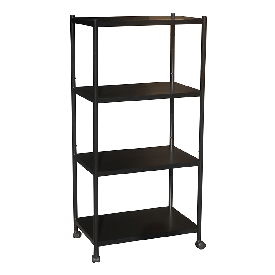 MORE TRION OPTIONS Trion 4 Tier Shelving Rack with Wheels Trion 4 Tier Shelving Rack with Wheels Black Mandaue Foam