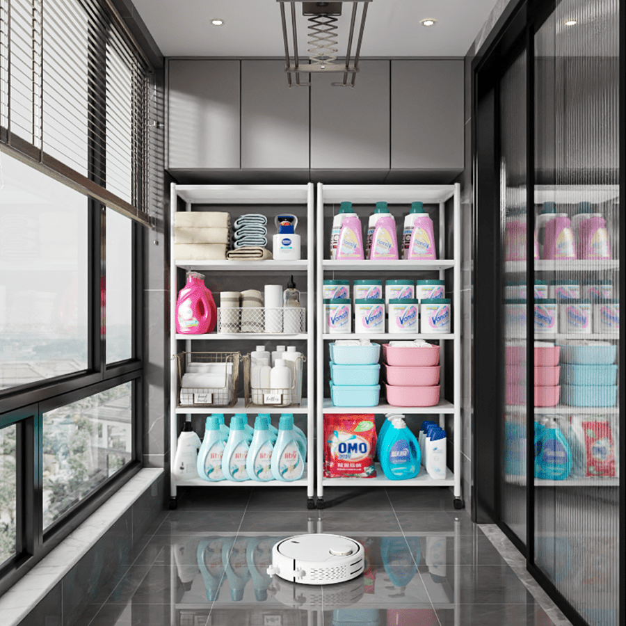 MORE TRION OPTIONS Trion 5 Tier Shelving Rack with Wheels Trion 5 Tier Shelving Rack with Wheels Mandaue Foam