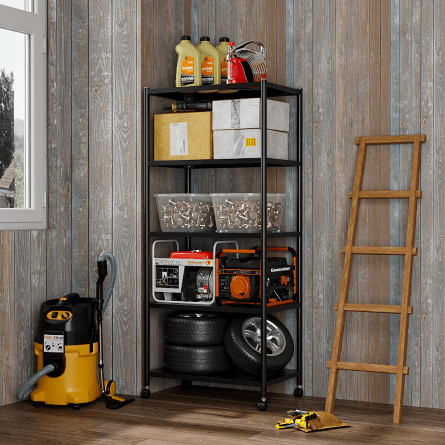 MORE TRION OPTIONS Trion 5 Tier Shelving Rack with Wheels Trion 5 Tier Shelving Rack with Wheels Mandaue Foam