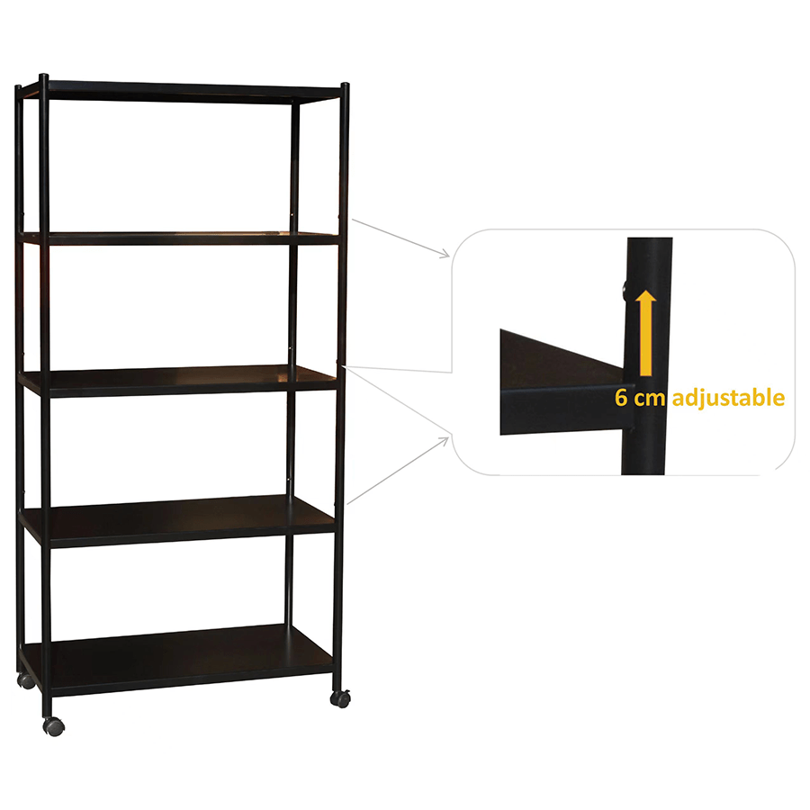 MORE TRION OPTIONS Trion 5 Tier Shelving Rack with Wheels Trion 5 Tier Shelving Rack with Wheels Mandaue Foam