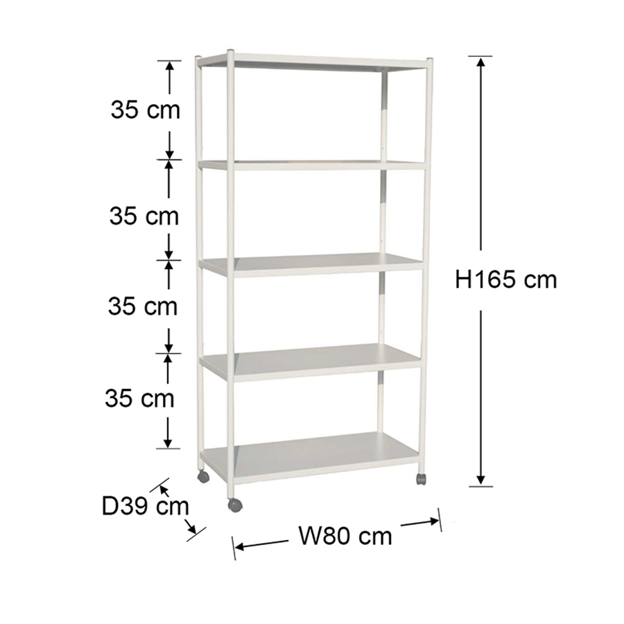 MORE TRION OPTIONS Trion 5 Tier Shelving Rack with Wheels Trion 5 Tier Shelving Rack with Wheels Mandaue Foam