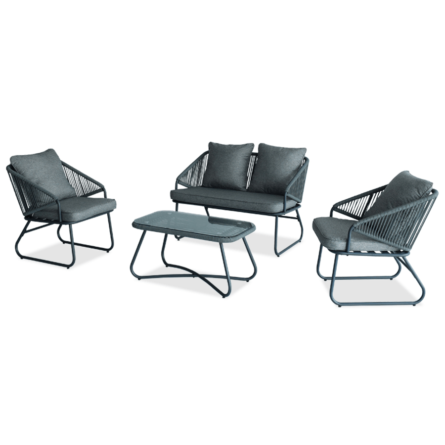 Umiko Outdoor Sofa Set Umiko Outdoor Sofa Set Grey Mandaue Foam