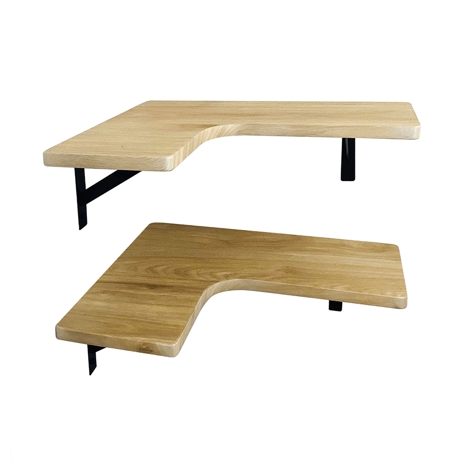 Vonn Set of 2 Corner Shelf Vonn Set of 2 Corner Shelf Oak Mandaue Foam