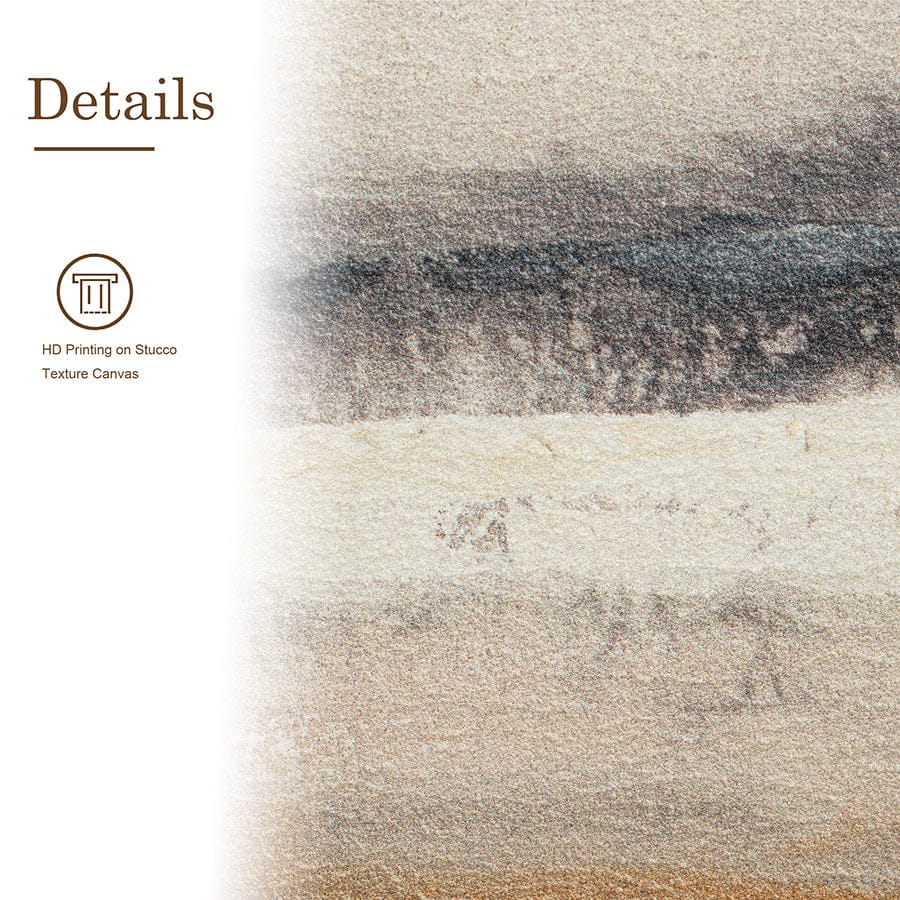 Whit Canvas Wall Art with PS Frame 100x100 cm