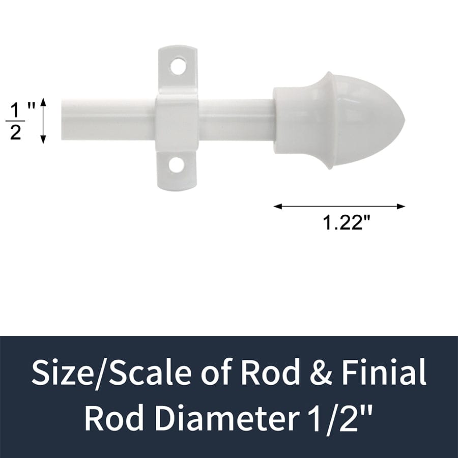 White Cafe Rod (1/2" Diameter)
