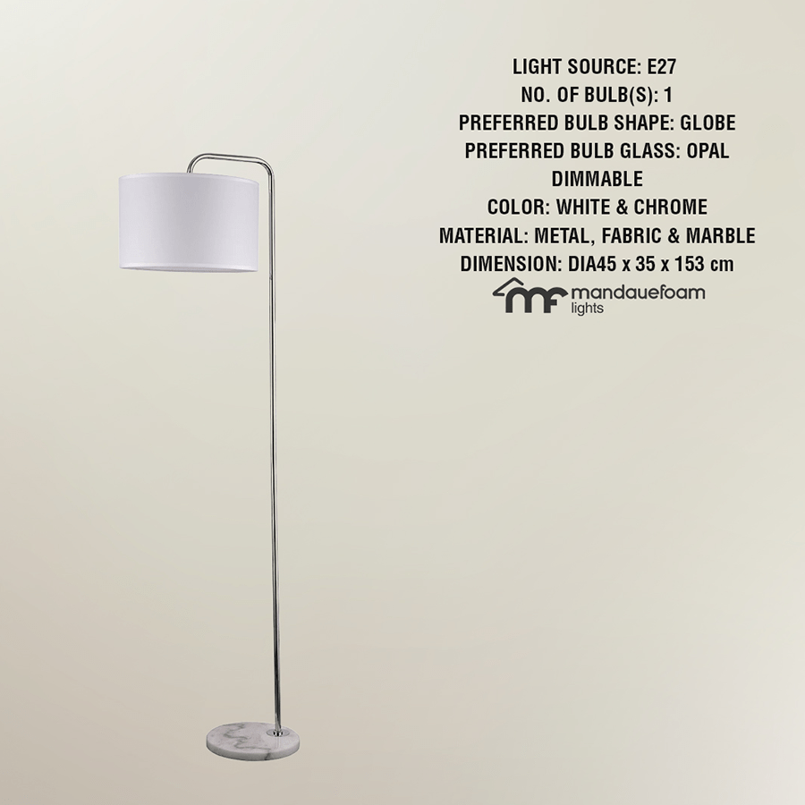 Yette Chrome Floor Lamp Yette Chrome Floor Lamp Mandaue Foam