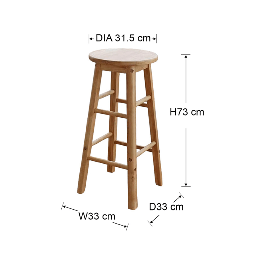 Yoona Round Wooden Bar Stool Yoona Round Wooden Bar Stool Mandaue Foam