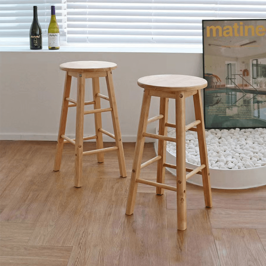 Yoona Round Wooden Bar Stool Yoona Round Wooden Bar Stool Mandaue Foam