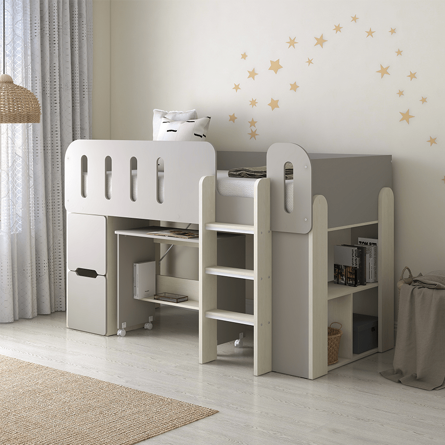 Zella Loft Bedset with Desk