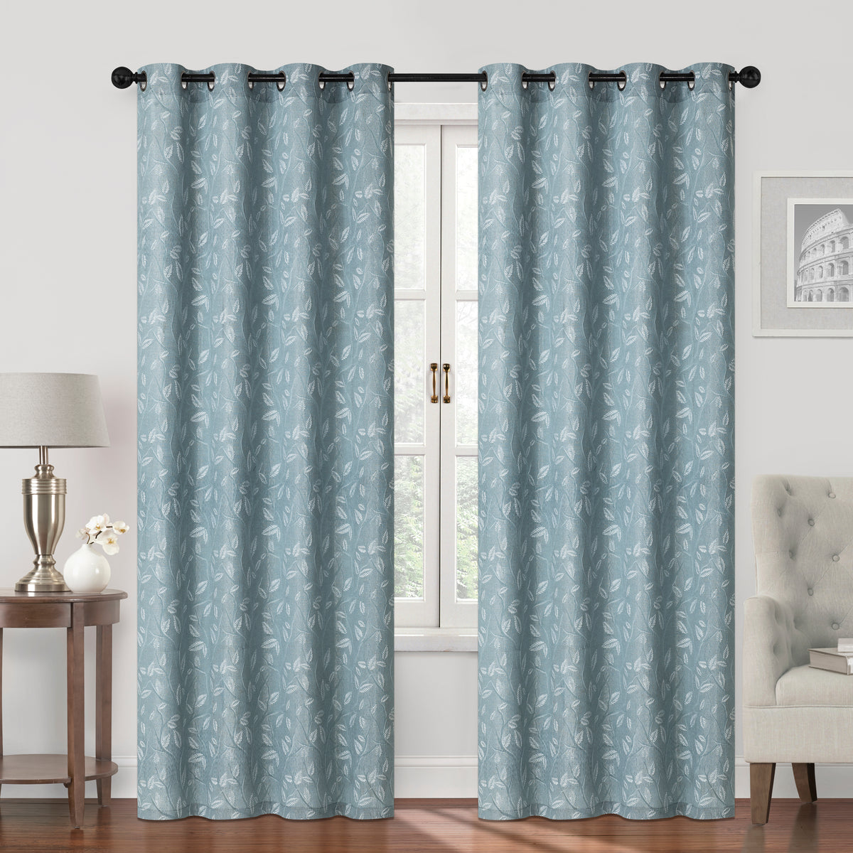 Bendine Steel Blue Curtain