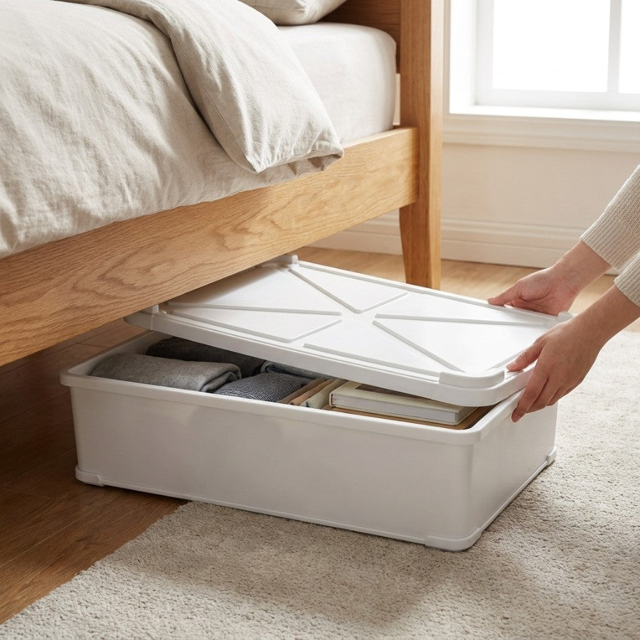Vano Underbed Storage Box with Lid - 58x39x14 cm