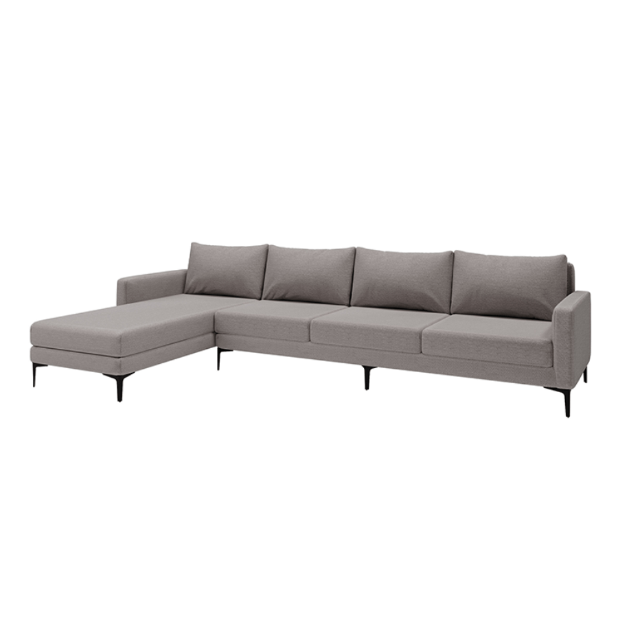 Matteo L shape 4 Seat with Chaise Left Facing Sofa