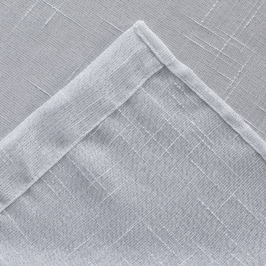 Alysin White Shiny Sheer Curtain