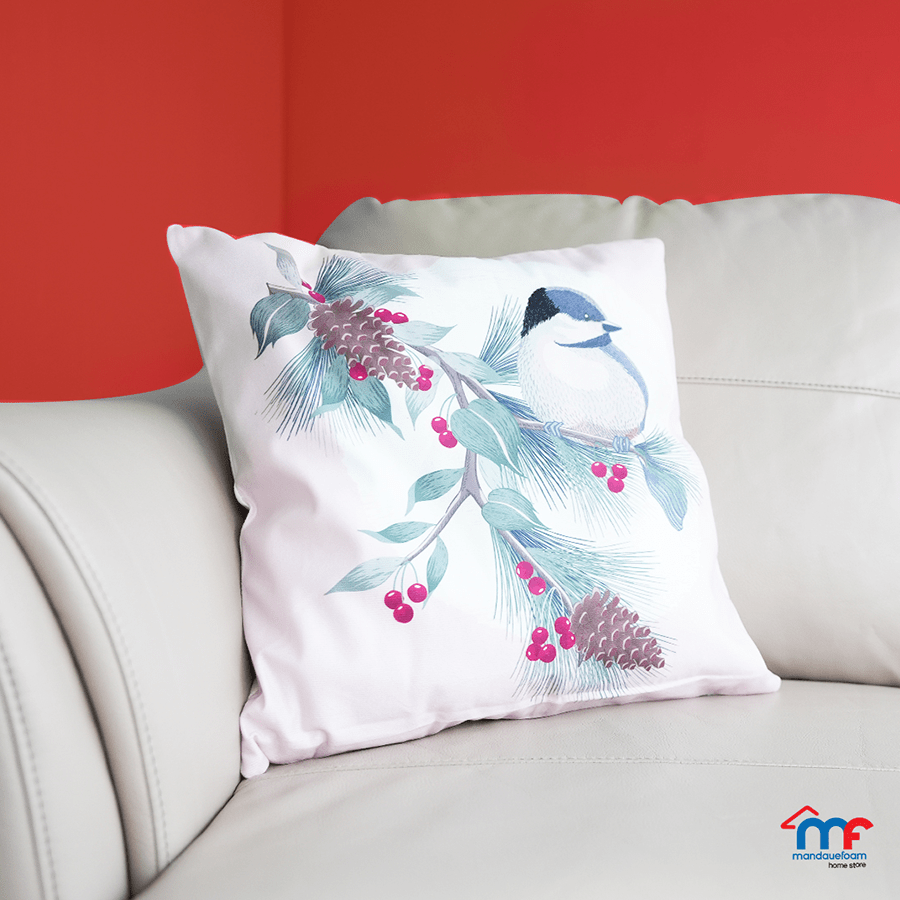 Lumi Bird Mistletoe Throw Pillowcase