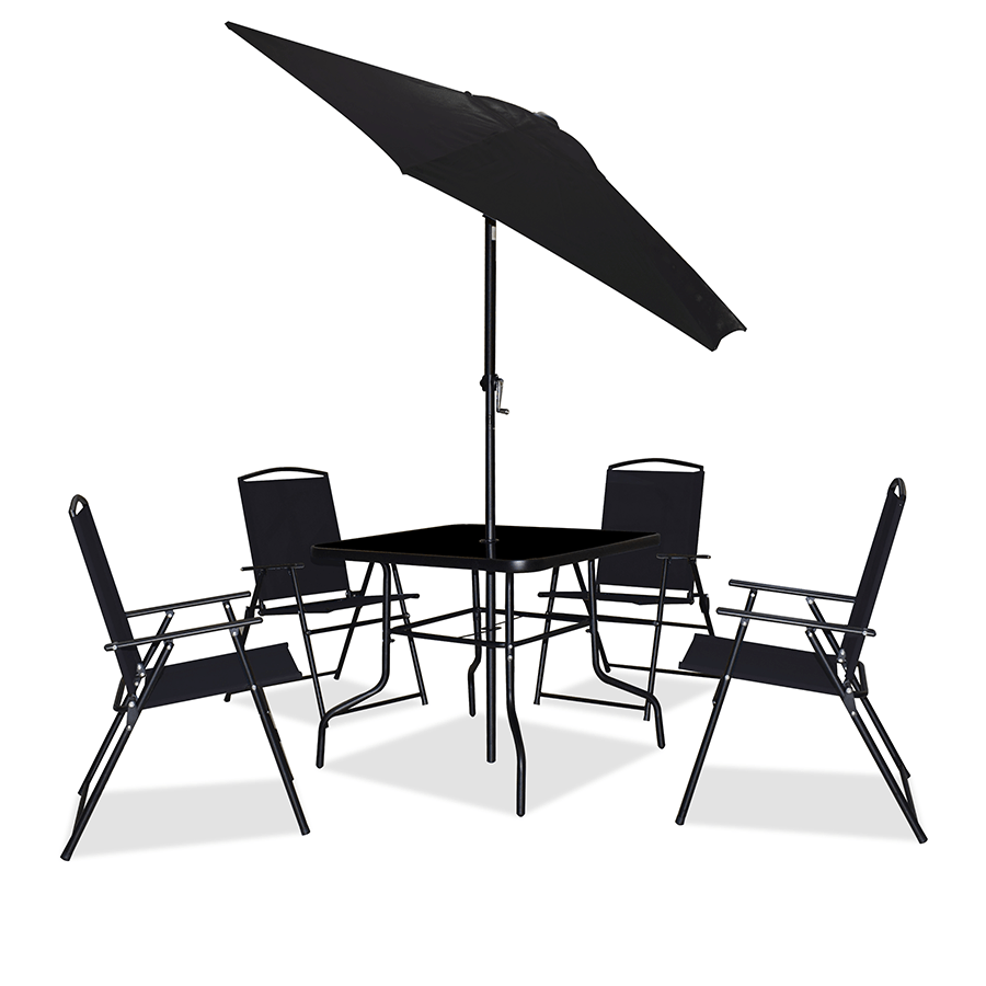 Aberdeen 4 Seater Dining Set with Umbrella
