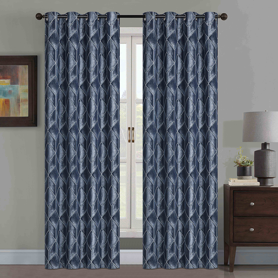 Yule Charcoal Curtain 54x85"