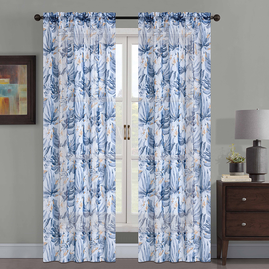 Syrus Multicolor Sheer Curtain 54x85"