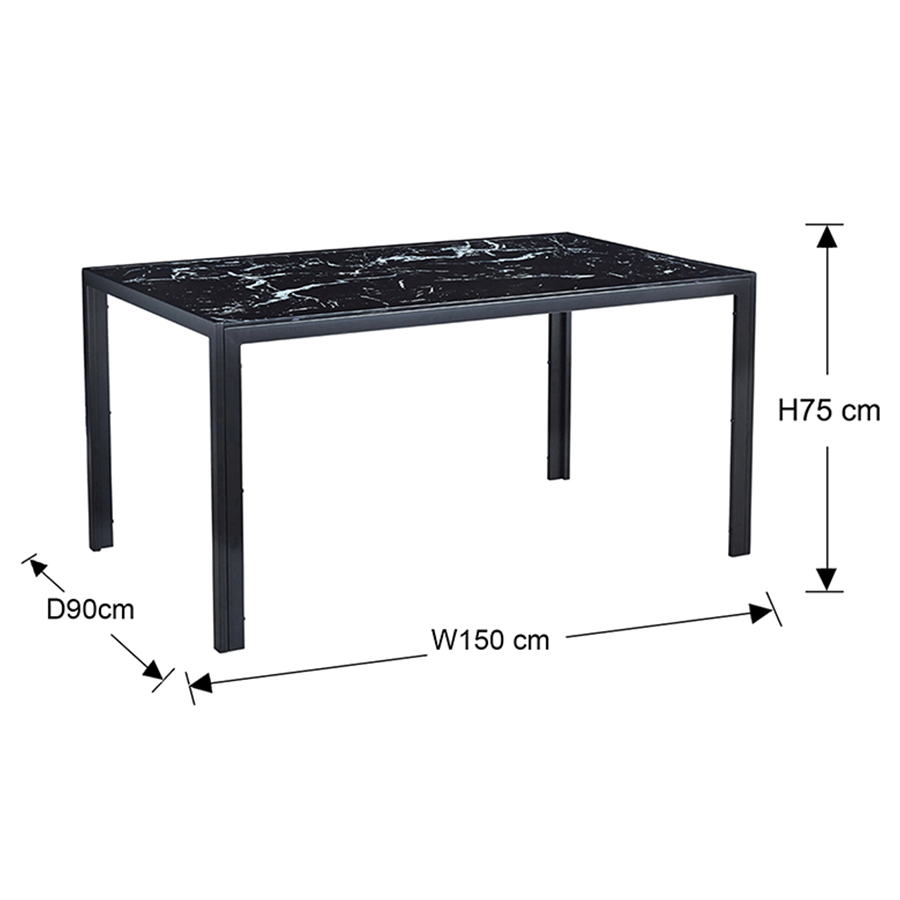 Onyx 6 Seater Dining Table